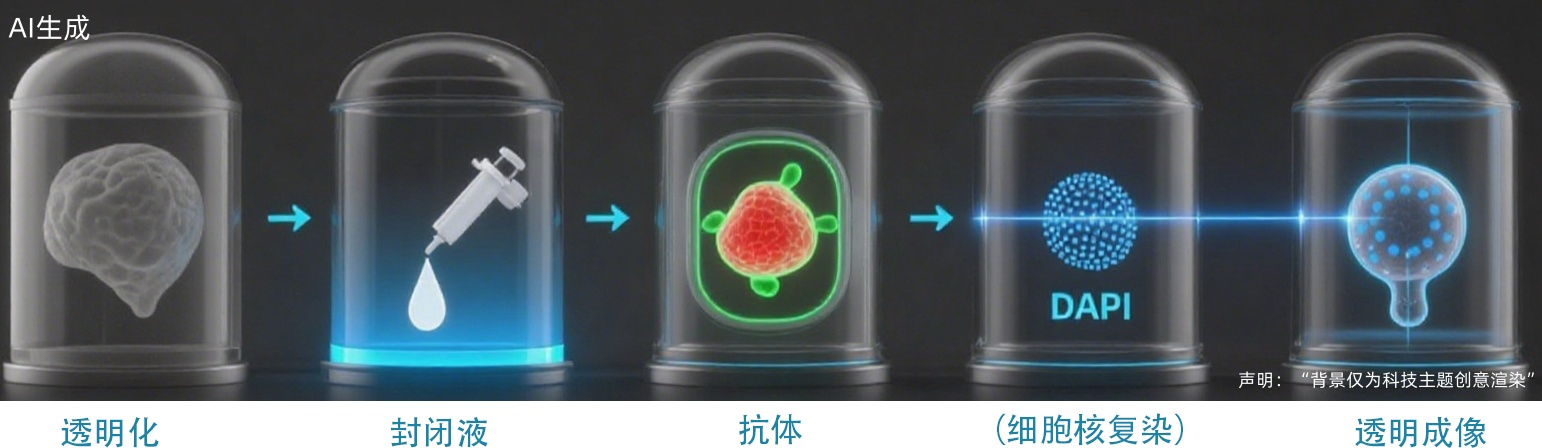 整体免疫荧光（双标/单标， 透明化处理）